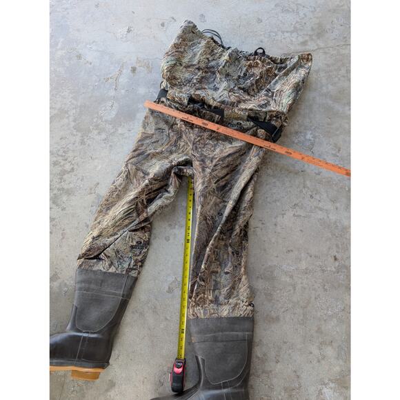 Cabela's Dry-Plus Mossy Oak Duck Blind Camo Fishing Waders 13 S - Picture 5 of 5
